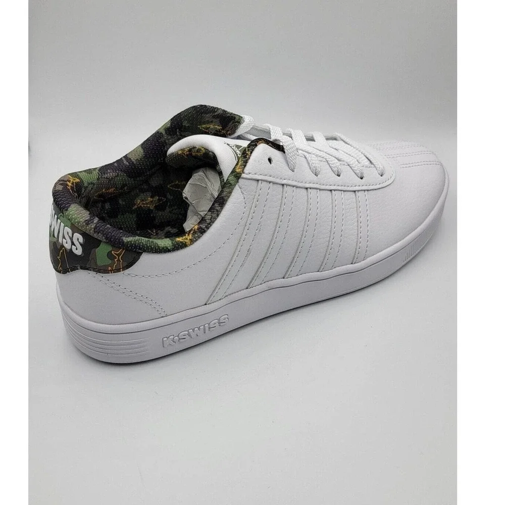 K-Swiss Court Palas Big Kids Youth 6.5 White Camo Low Top Sneakers Athletic Shoe